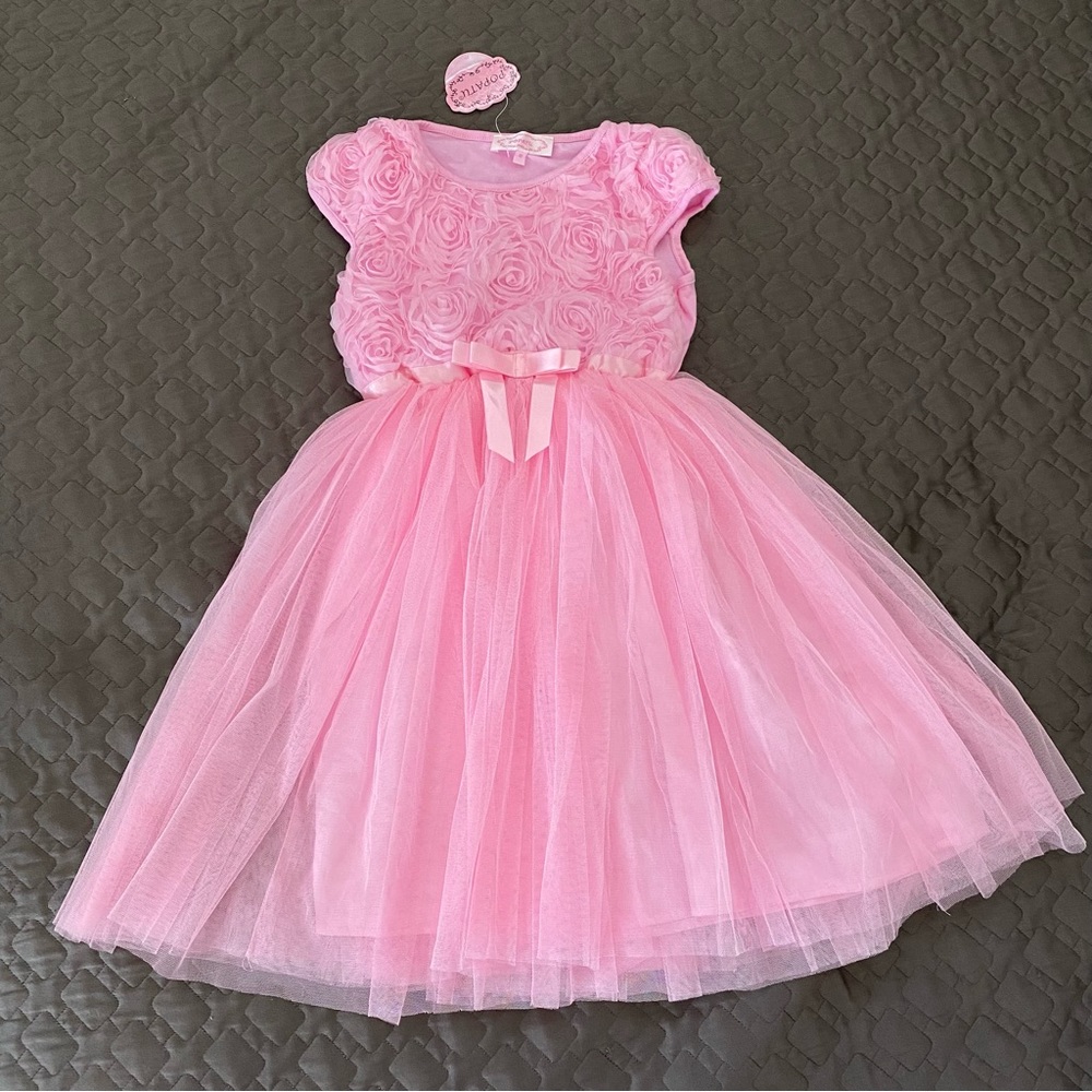 NEW ✅ Popatu Pink Rose Dress (Girls 10)